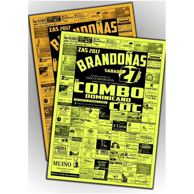 Carteles 50x70 papel fosforito