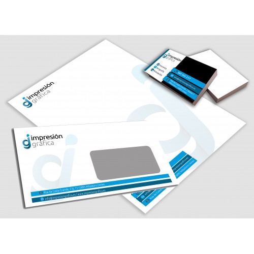 Pack Standard, tarjetas, sobres, papel A4 preimpreso